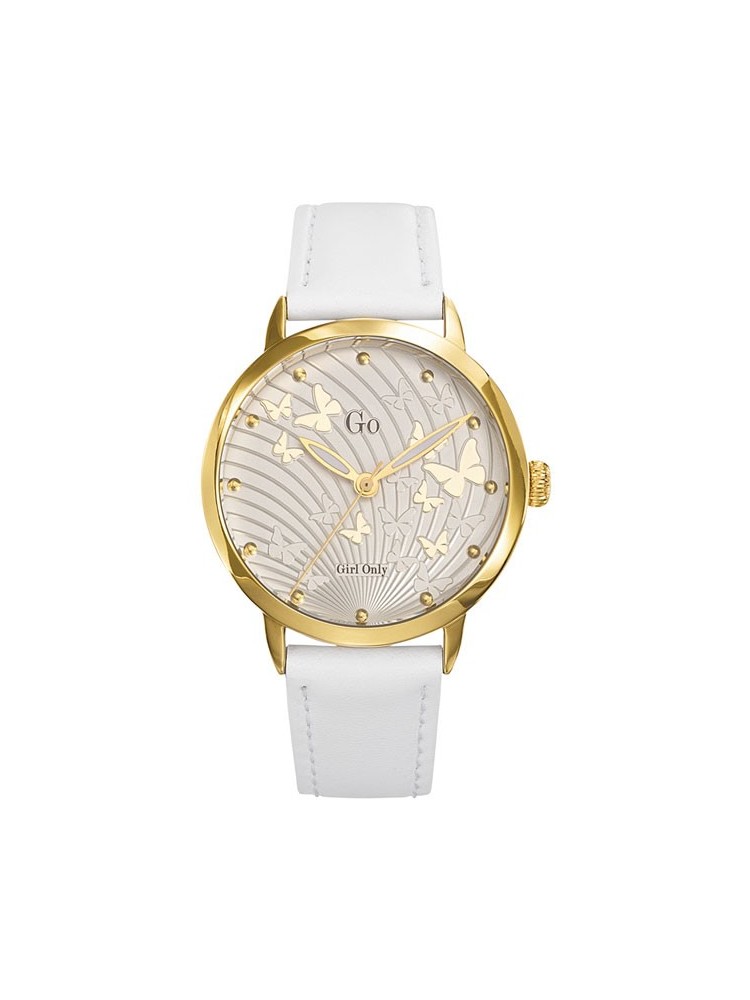 Montre blanche et or Clearance