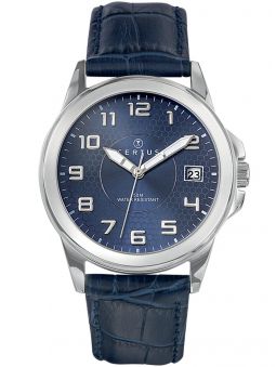 Montre homme Certus cuir bleu