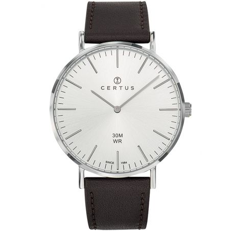 Montre homme Certus bracelet brun fond blanc