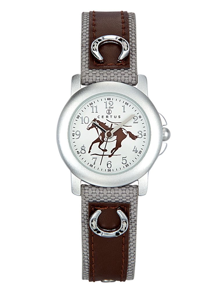 Montre enfant marron motif cheval - Certus