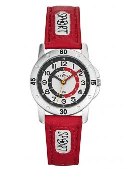 Ma première montre sport. A aiguilles. Pour jeune enfant. Bracelet rouge. Certus 647542