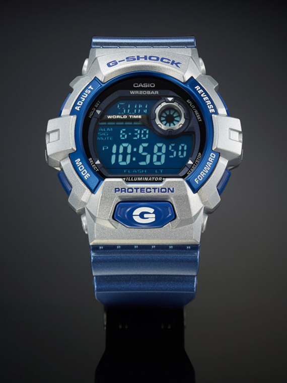 G-Shock bleu et argent